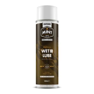 Oxford Mint Wet Weather Aerosol Lube 500ml, improve durability and performance in very wet conditions