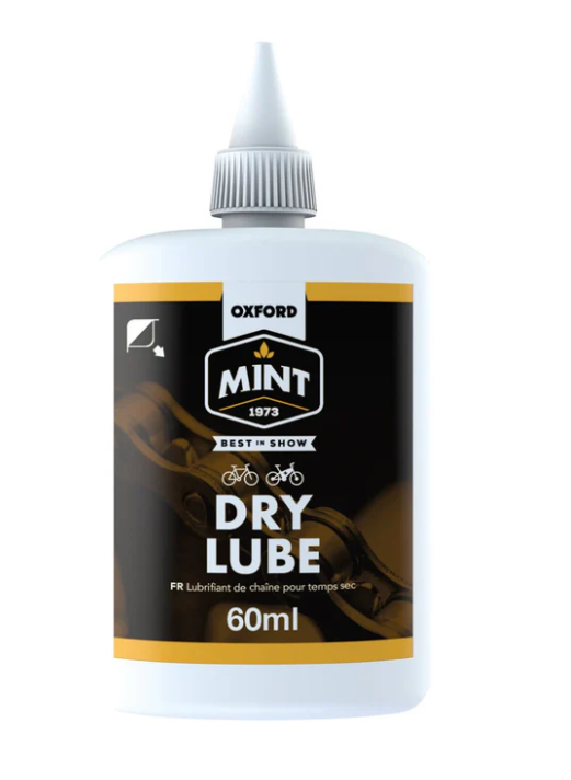 Oxford Mint Dry Lube 60ml, to make your drive train silent and more efficient when riding in dry conditions.