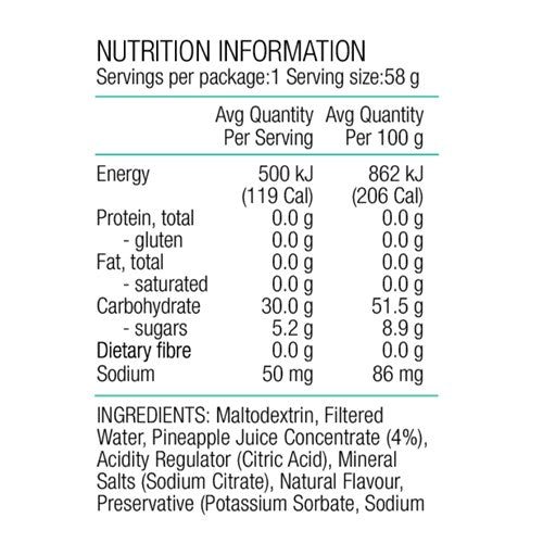 Fluid Energy Gel - Pineapple - 58g - Box of 18