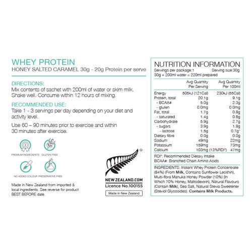 Whey Protein Concentrate - 30g Salted Caramel - Box of 25