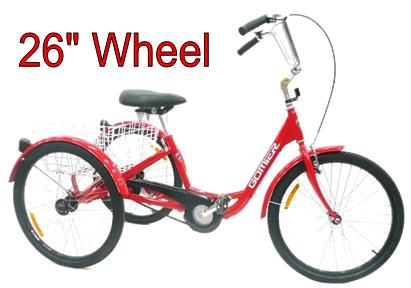 TRIKE 26" 6 Speed SHIMANO, 2500 Series (Designed in Australia) Bright RED
