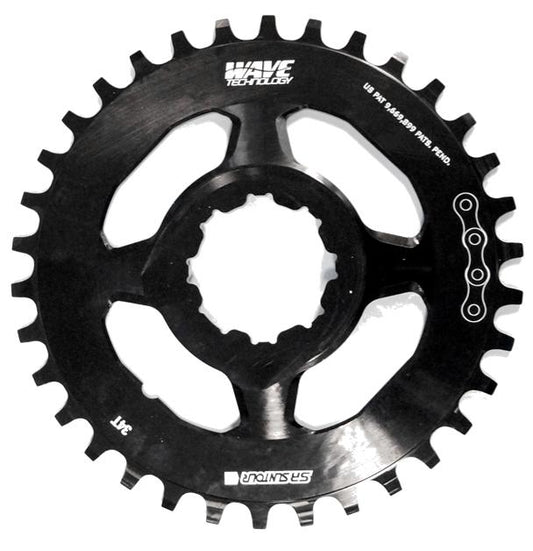 CHAIN RING For Aion Chainweel - 34T SR SUNTOUR Direct Mount. Alloy. WAVE Tech (functions like NARROW WIDE)