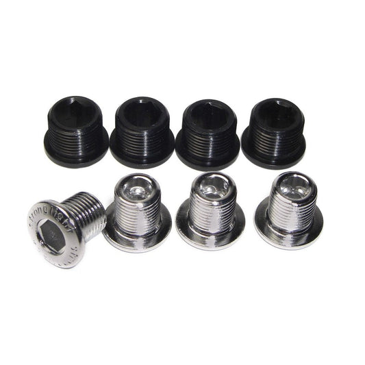 Chainring Bolt Kits, MTB SCREW FOR SRAM XO XX X7 X9 (4 ARMS)STEEL & ALLOY, SILVER (7.85 OD x 10.24mm) / BLACK (9.95 OD x 8.65mm)