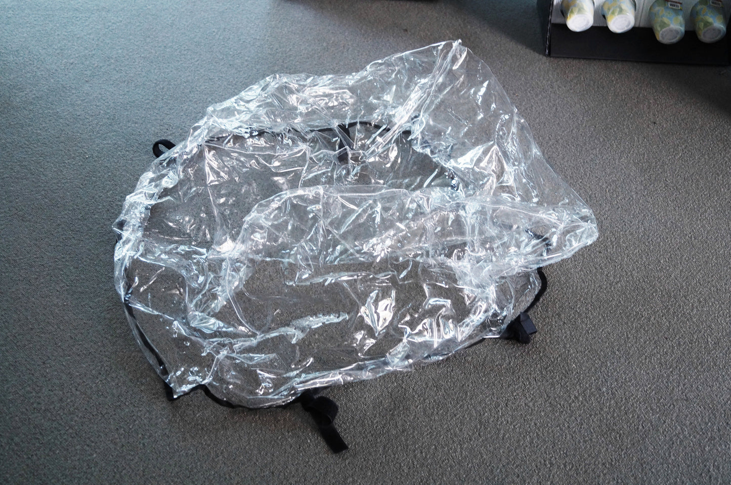 WATER PROOF BICYCLE TRAILER COVER - Clear, 55cm x 74cm x 55cm.  K9