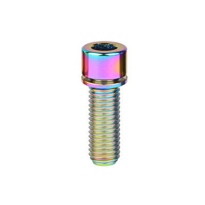 TITANIUM BOLT - M6 x 25mm, Rainbow, Gr 5 Bolt, w/washer, Standard Allen Key head (Sold Individually)