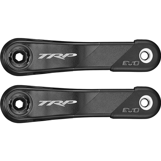 TRP Crank CK-9050 EVO Carbon Fiber Crank, 165mm Length Cinch compatible interface/ 68 & 73, Black / Silver