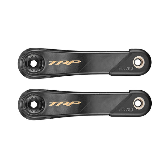 TRP Crank CK-9050 EVO Carbon Fiber Crank, 170mm Length Cinch compatible interface/ 68 & 73, Black / Gold