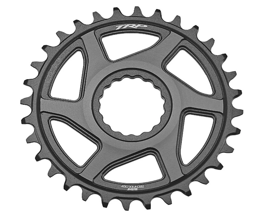 TRP Chainring CR-M9050, 30T - 0mm offset - Chainring Cinch Interface, Duotone (Sandblasted Black / Grey)
