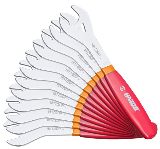 UNIOR CONE WRENCH SET - Range from 13 to 28mm (12 Spanners Included) 626602 Professional Bicycle Tool Set, quality guaranteed