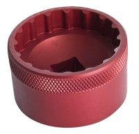 UNIOR - Bottom Bracket Socket, 16 Notch, Anodized Red 627623