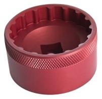UNIOR - Bottom Bracket Socket, MegaEVO, Anodized Red (16 Notch 46.4mm) 627622