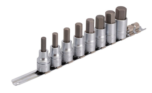 Unior Hex driver socket set with HX profile 1/2" on rail (8, 9, 10, 12, 14, 15, 17, 19mm) 629698 Professional Bicycle Tool, quality guaranteed