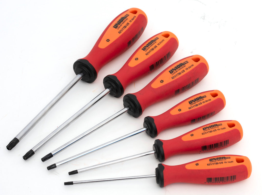 Unior Set of screwdrivers with security Torx profile (T10, T15, T20, T25, T30, T27) 629695 Professional Bicycle Tool, quality guaranteed