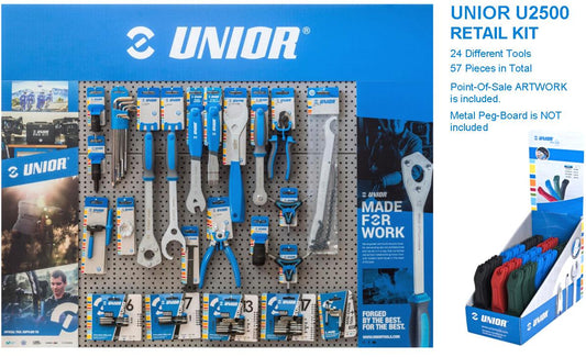 Unior RETAIL PACK of best selling 24 different tools (56 tools in total + 27 sets tyre levers) at BULK BUY SPECIAL PRICE Professional Bicycle Tool, quality guaranteed 629098